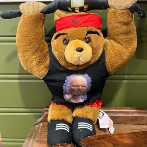 Vintage WWE Stone Cold Steve Austin Cuddletown Plush Bear WWF Wrestling 14”